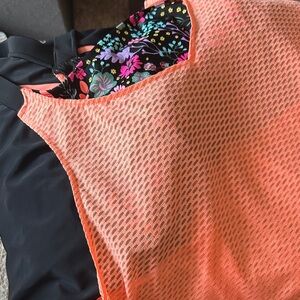 2-Piece Coral Mesh Swim Tankini with Shorts